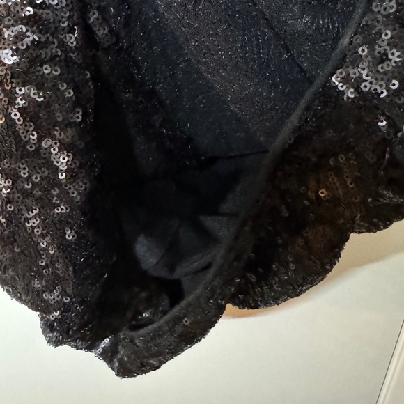 NWT Bailey 44 Heart Of Glass Allover Sequins Black Mini Long Sleeve Dress XS - Picture 9 of 17